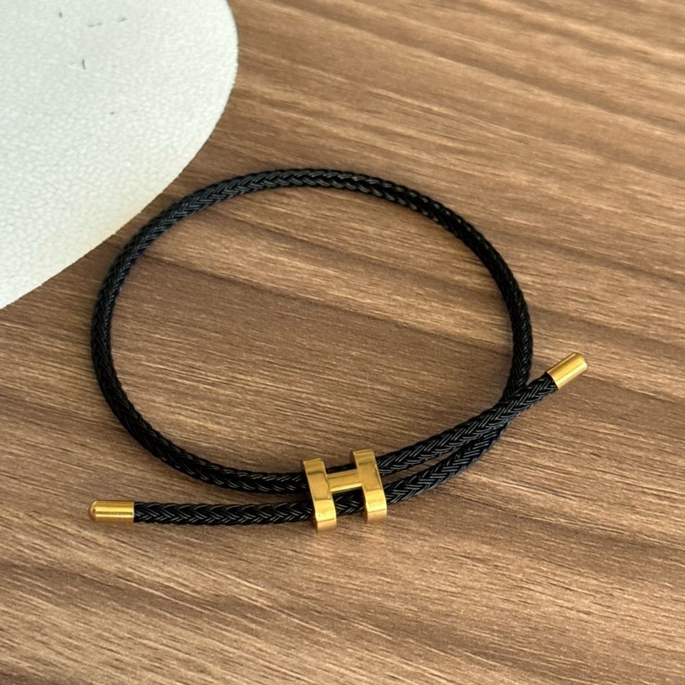 Black rope bracelet Q710 - Picture 3 of 5